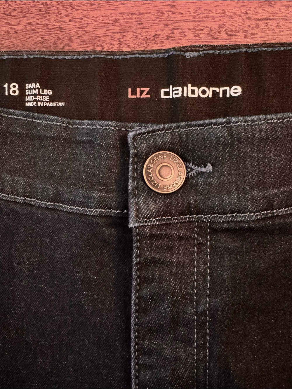 Liz Claiborne Sara Slim Leg Mid-Rise Jeans